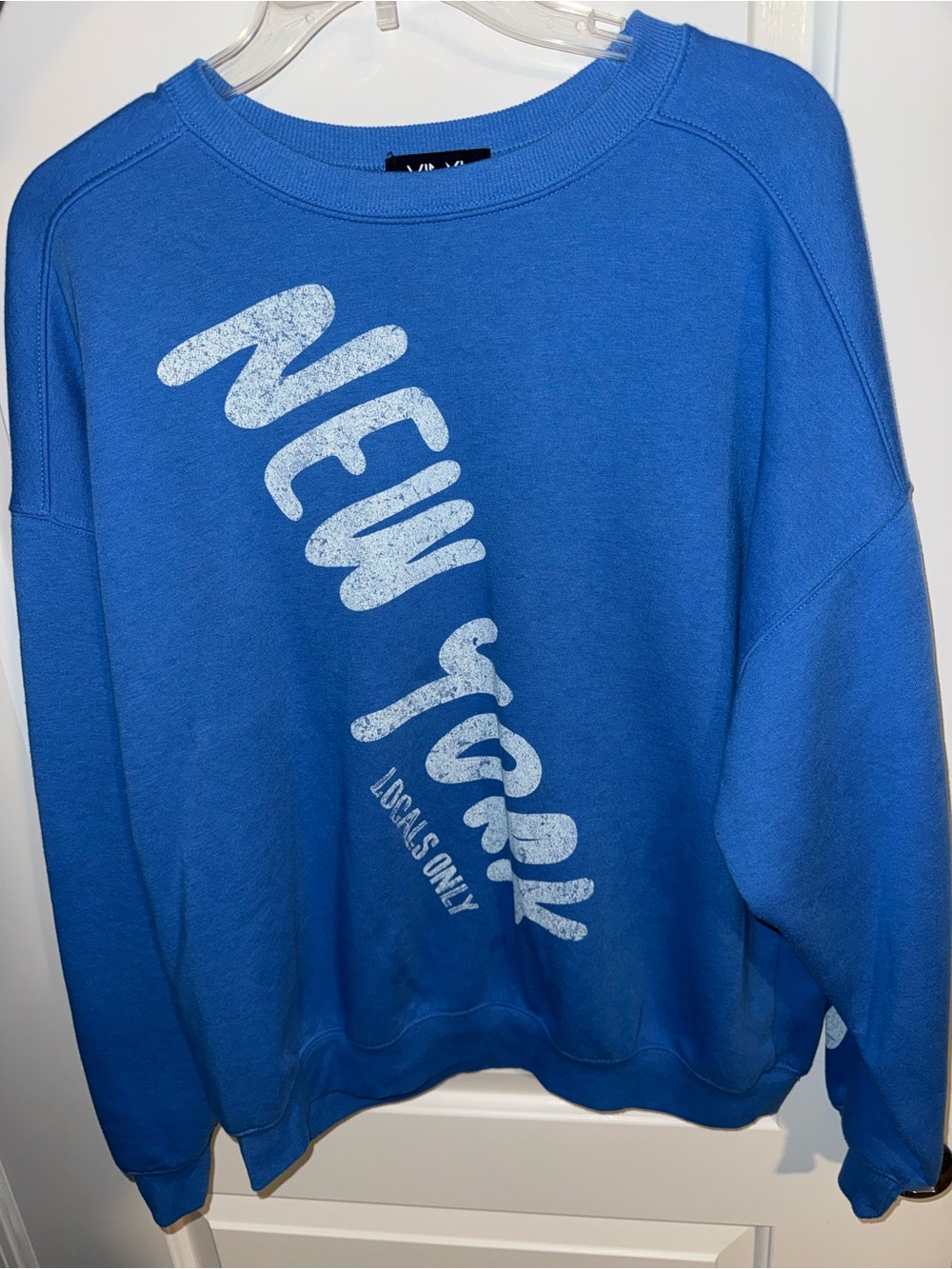 Blue New York Graphic Crewneck Sweatshirt